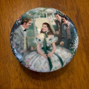 1991 W L GEORGE GONE WITH THE WIND MUSIC BOX, SCARLETT AT 12 OAKS, TARA'S THEME
